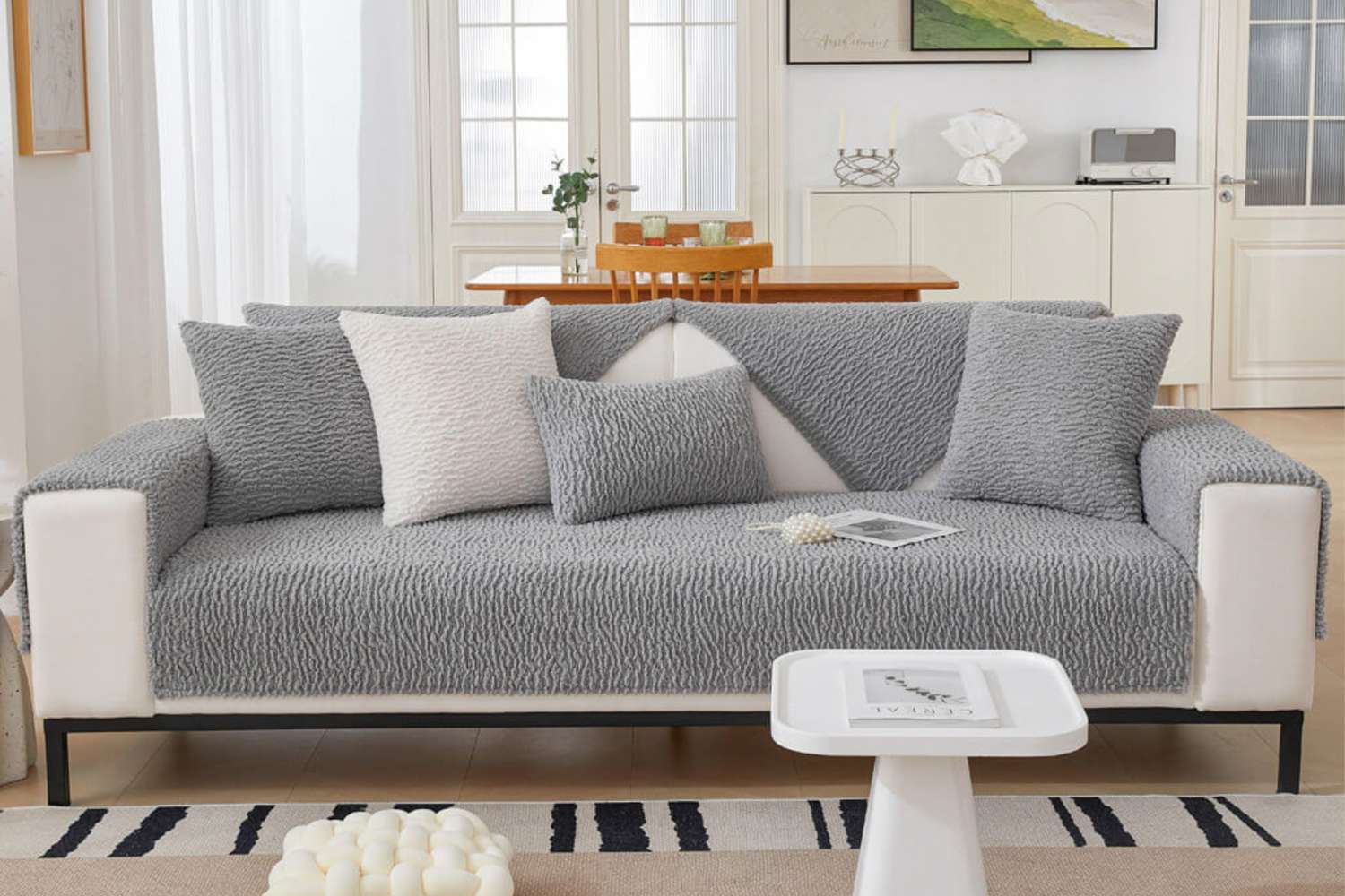 FunnyFuzzy Berber Fleece Couch Cover