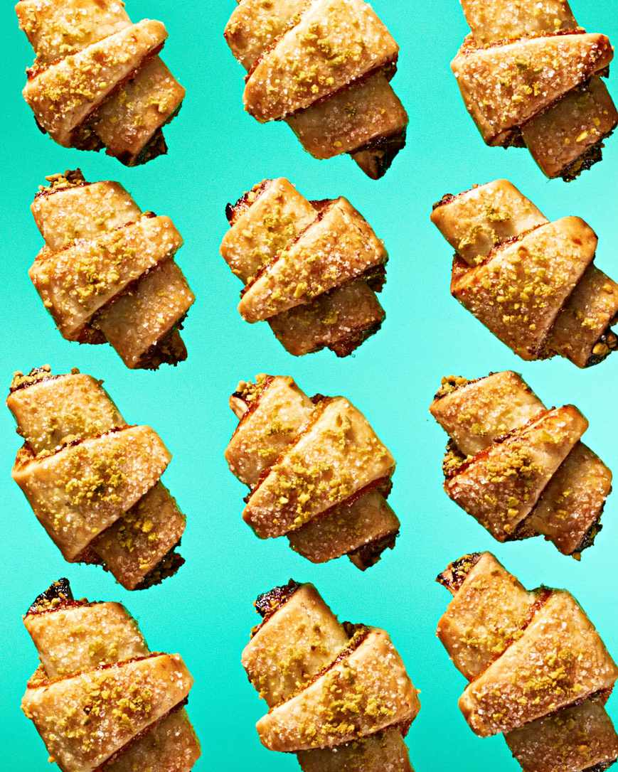Pistachio and Dried-Apricot Rugelach