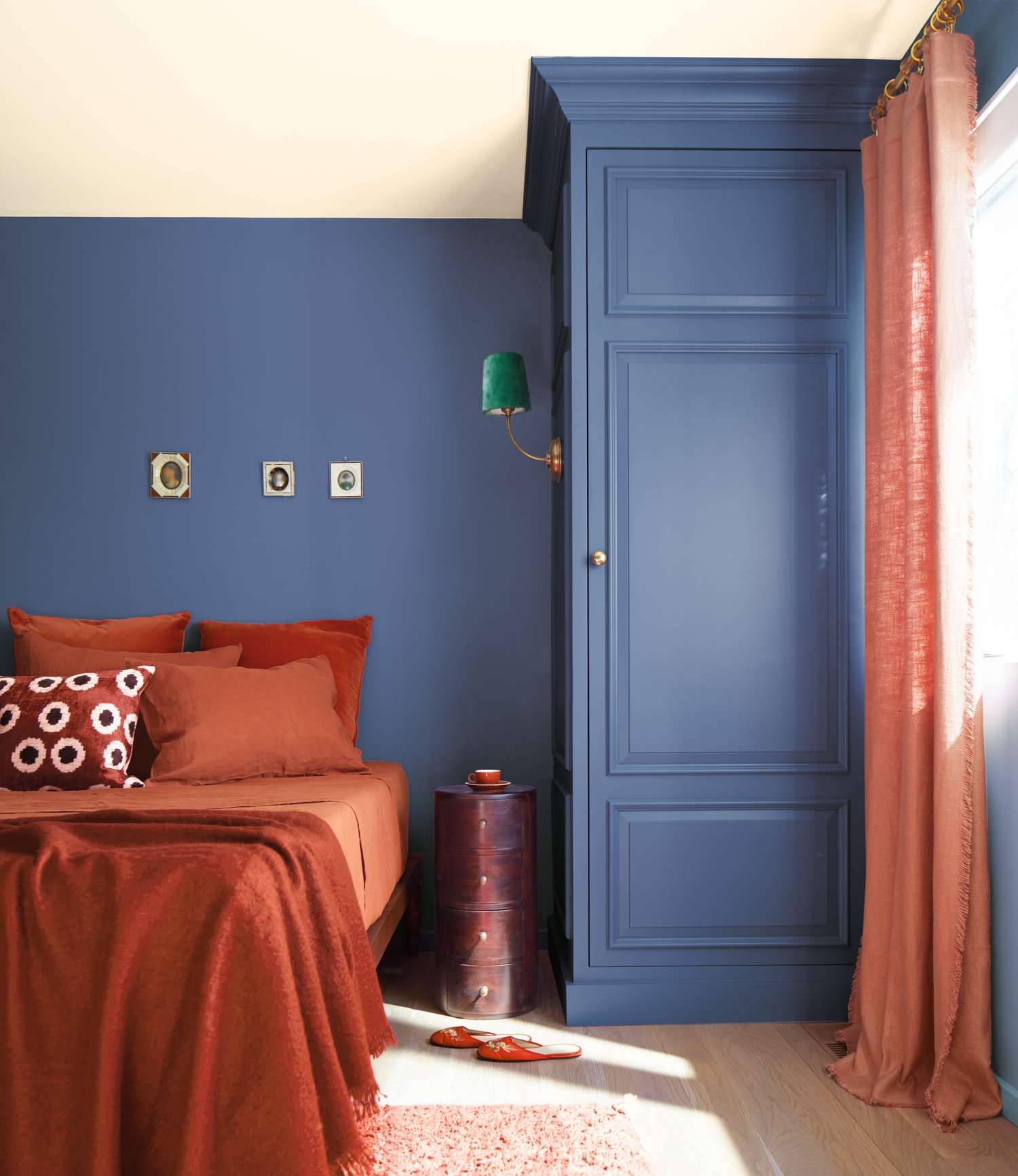 Room with blue paint
