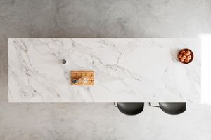 Marble kitchen island