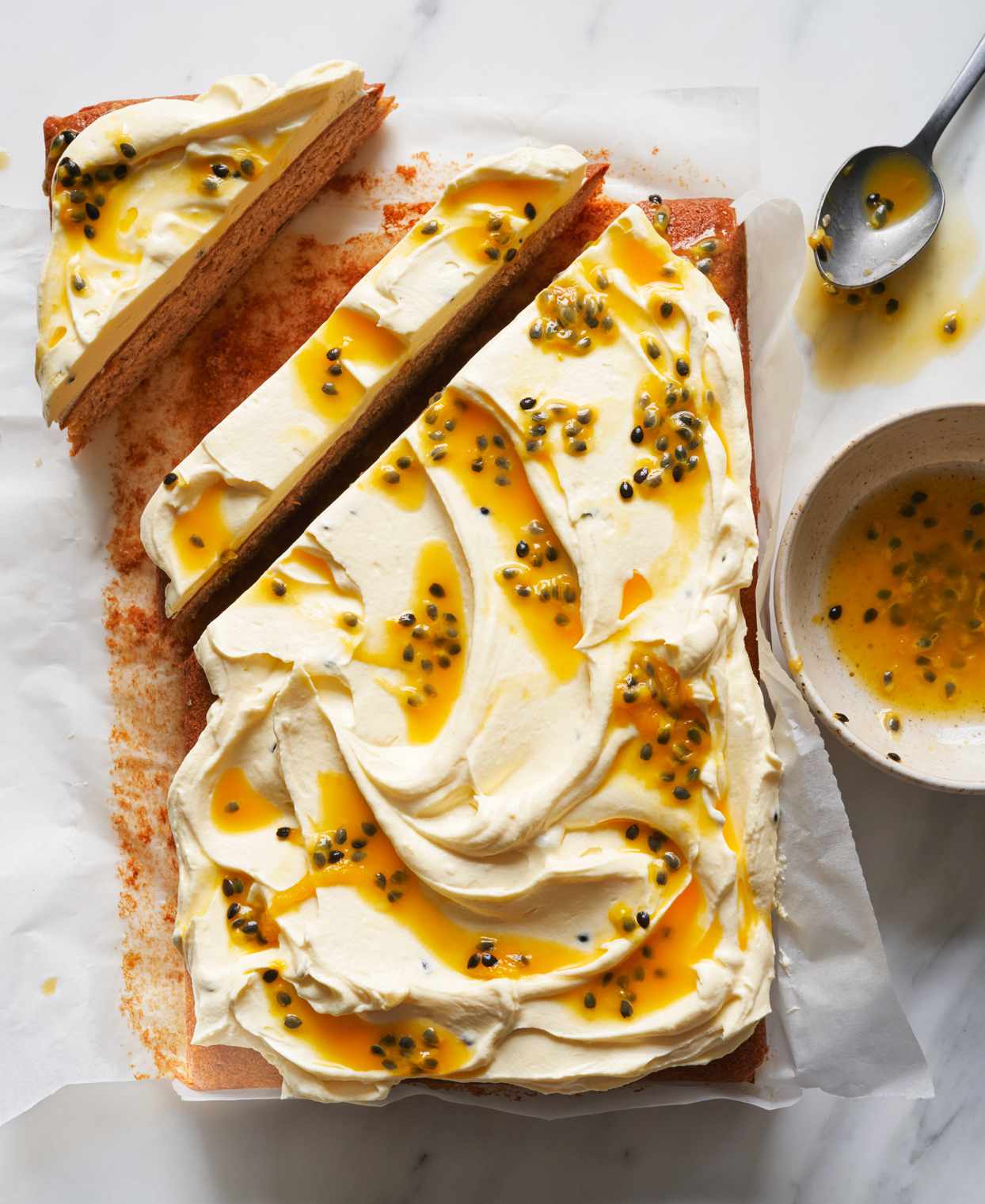 banana sheet cake with passion-fruit frosting recipe