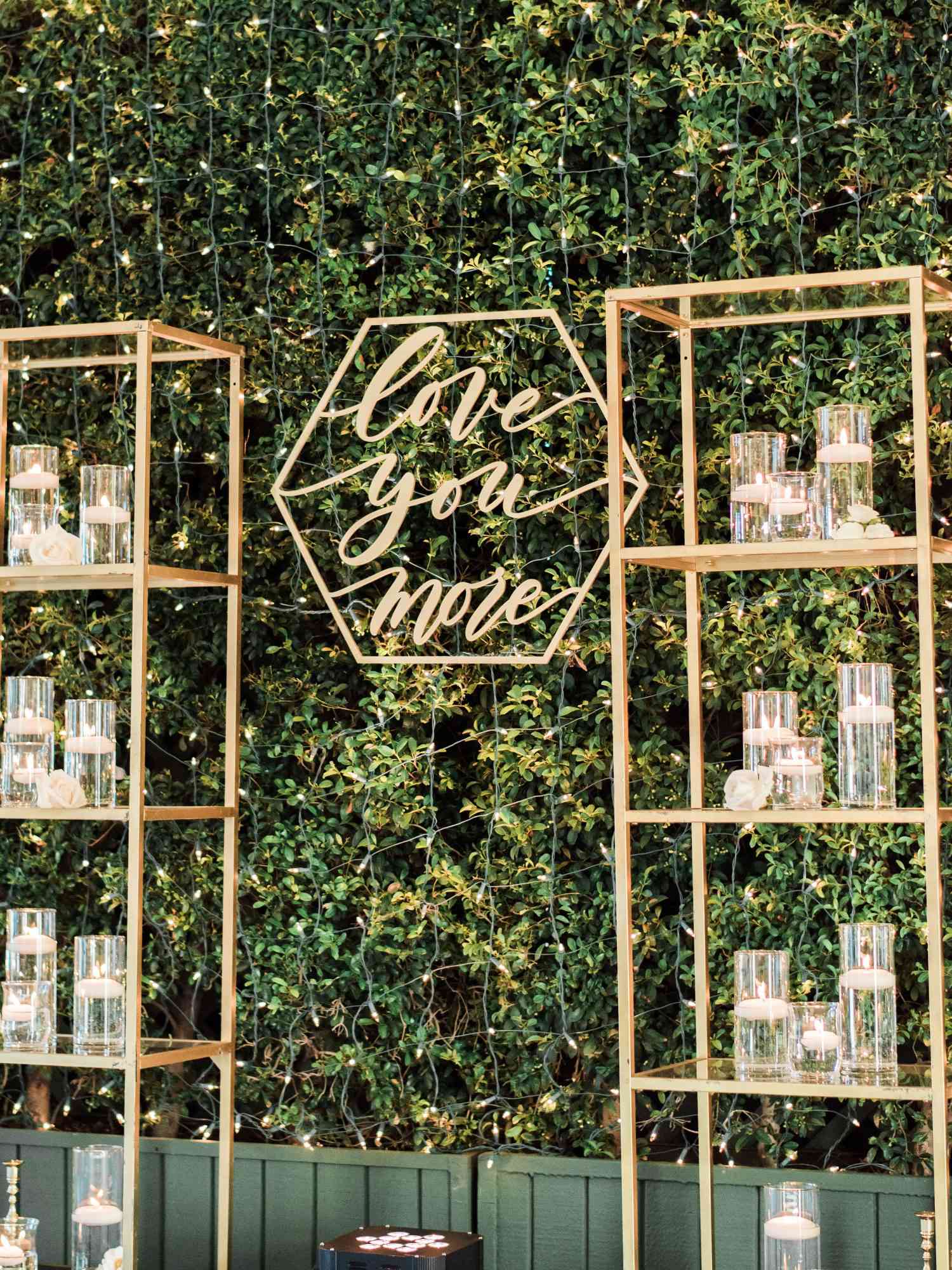 wedding decor quote sign candles