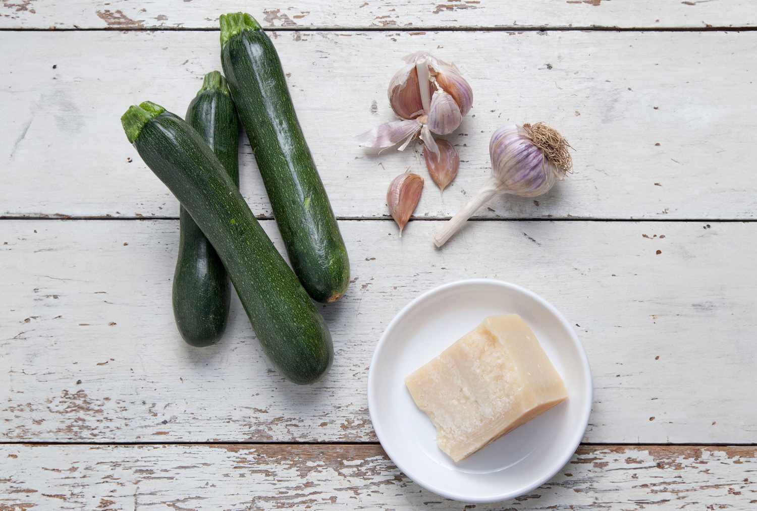 Cucumber, cheese, garlic