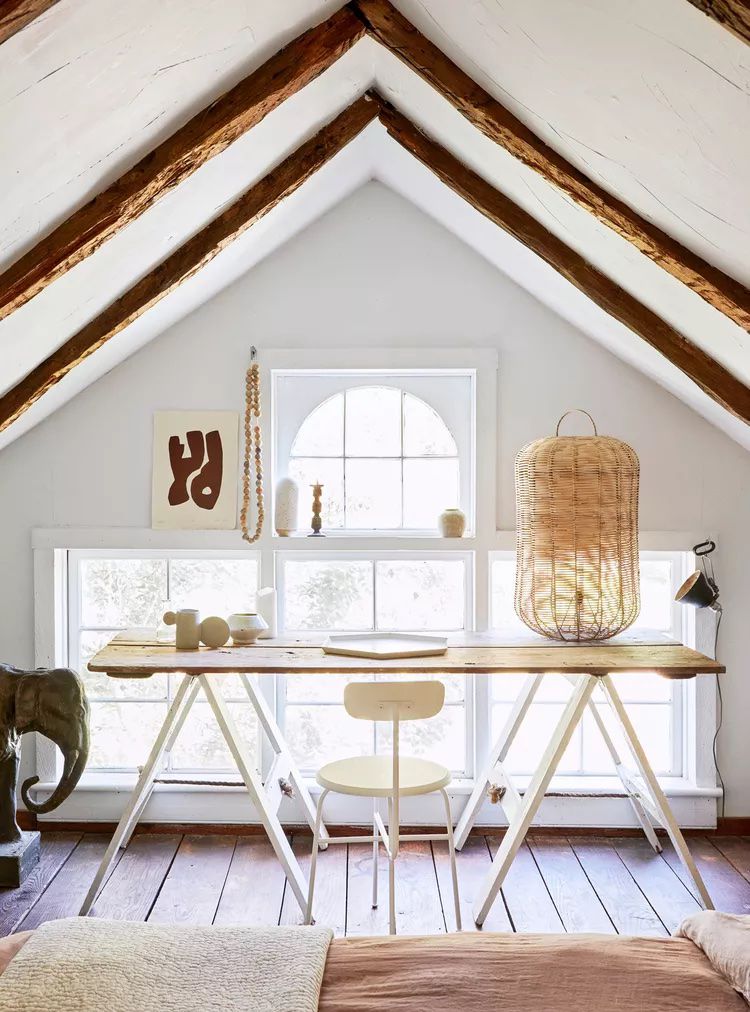bright attic work space