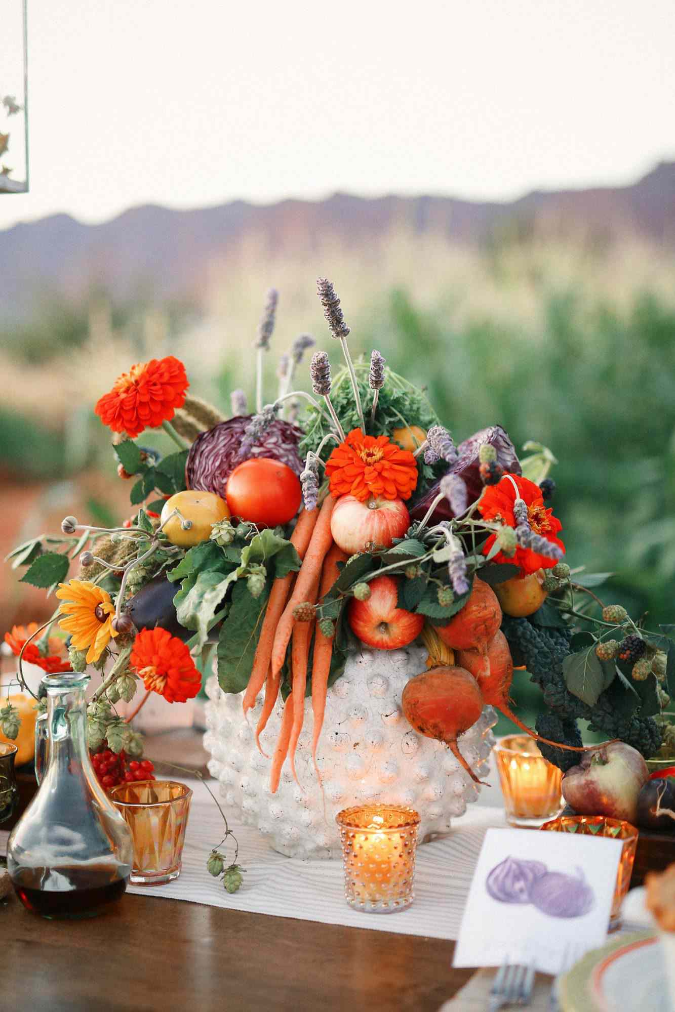 fruit and veggie centerpieces gideon photo