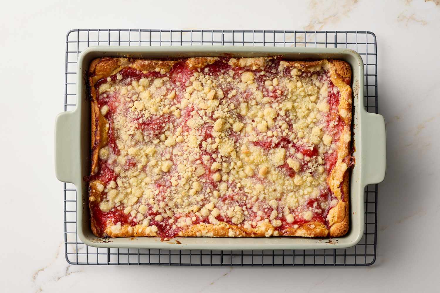 Strawberry Rhubarb Coffee Cake