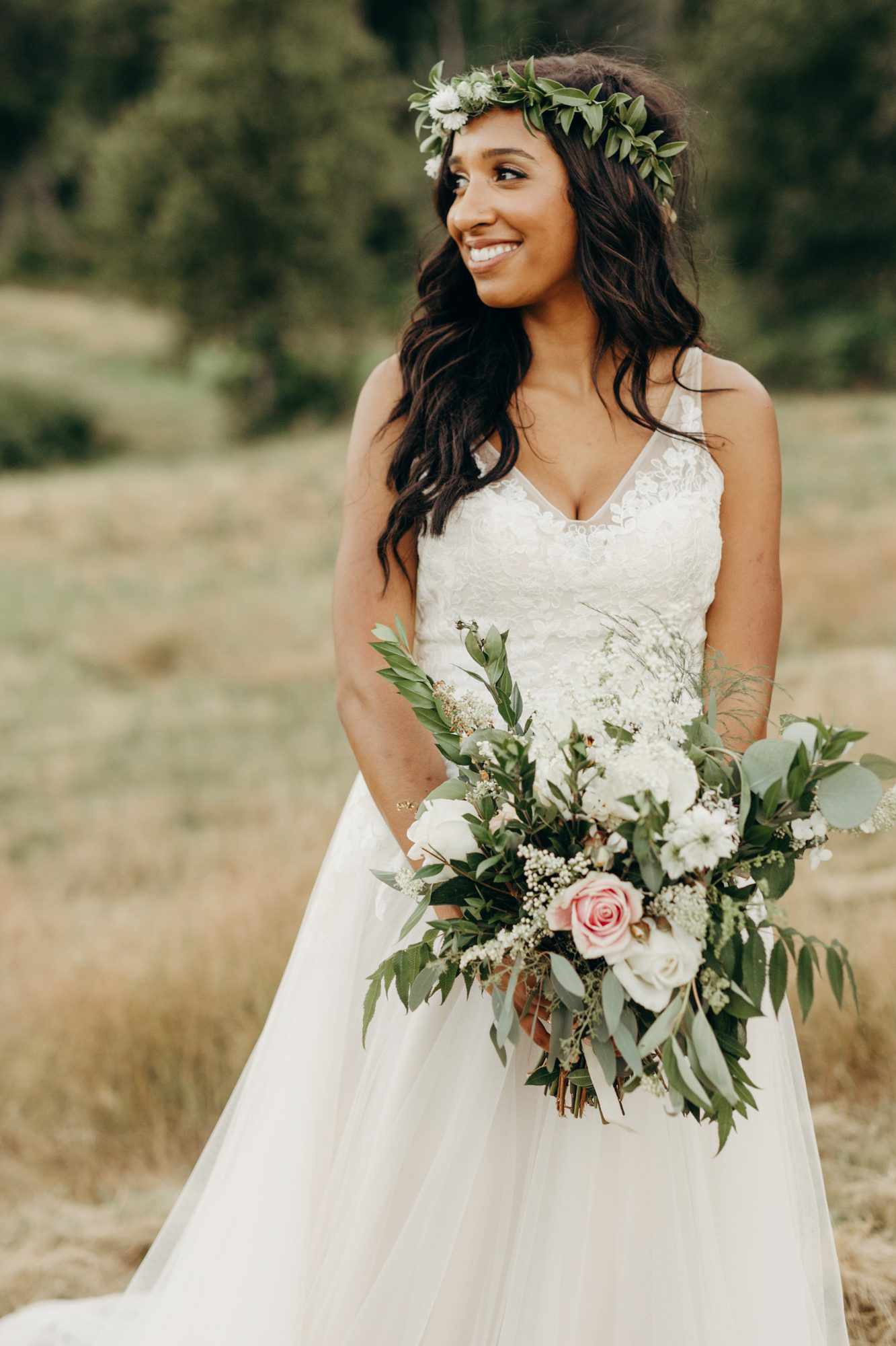 long wedding hairstyle