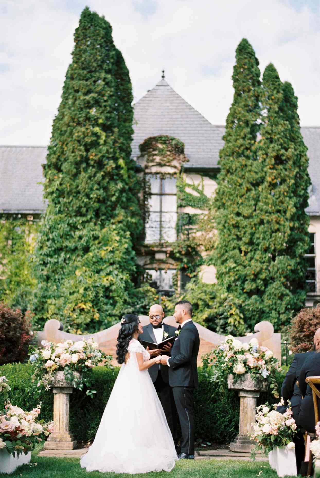 bride and groom during ceremony