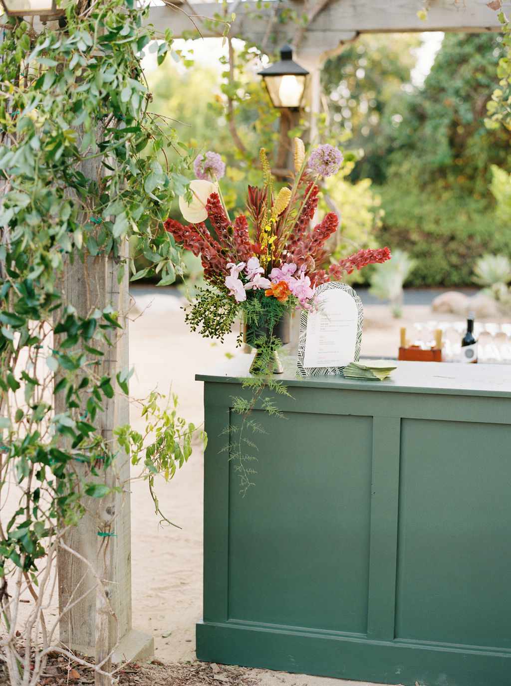 Alex & Rachel cocktail hour bar