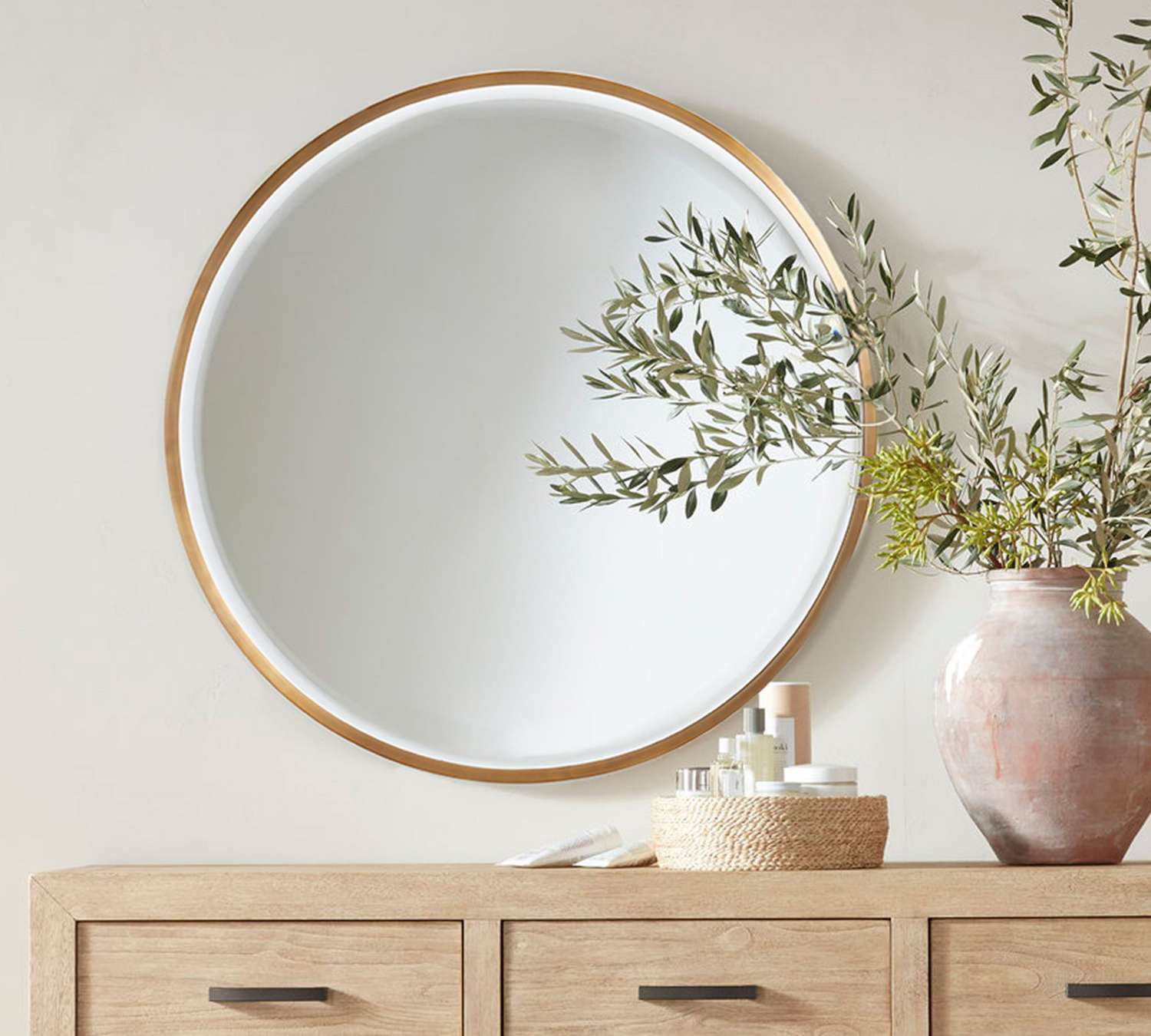 Layne round wall mirror