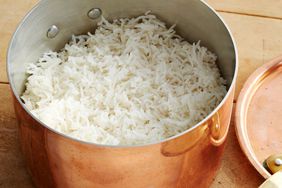 plain basmati rice copper pot