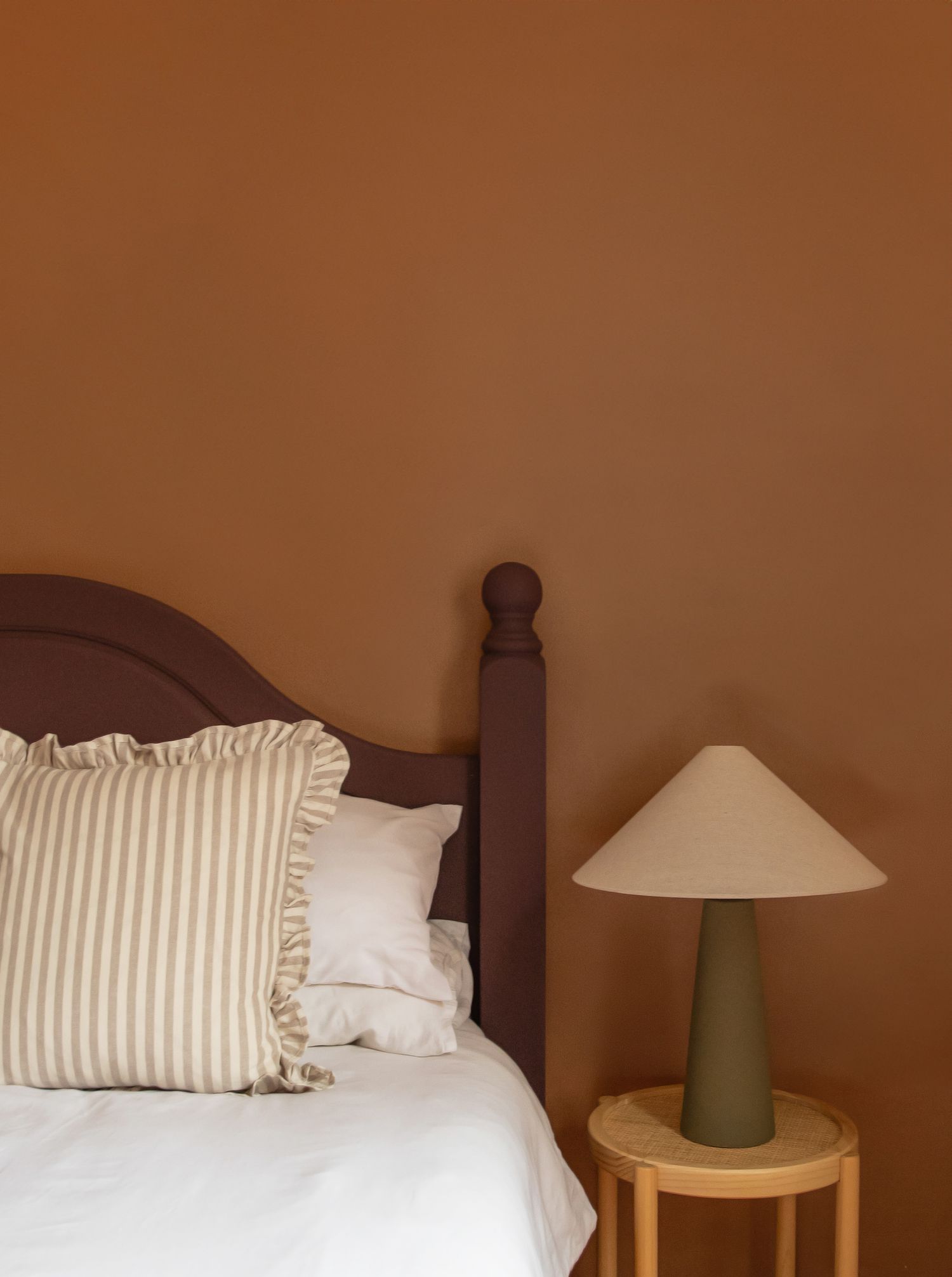 A brown bedroom 