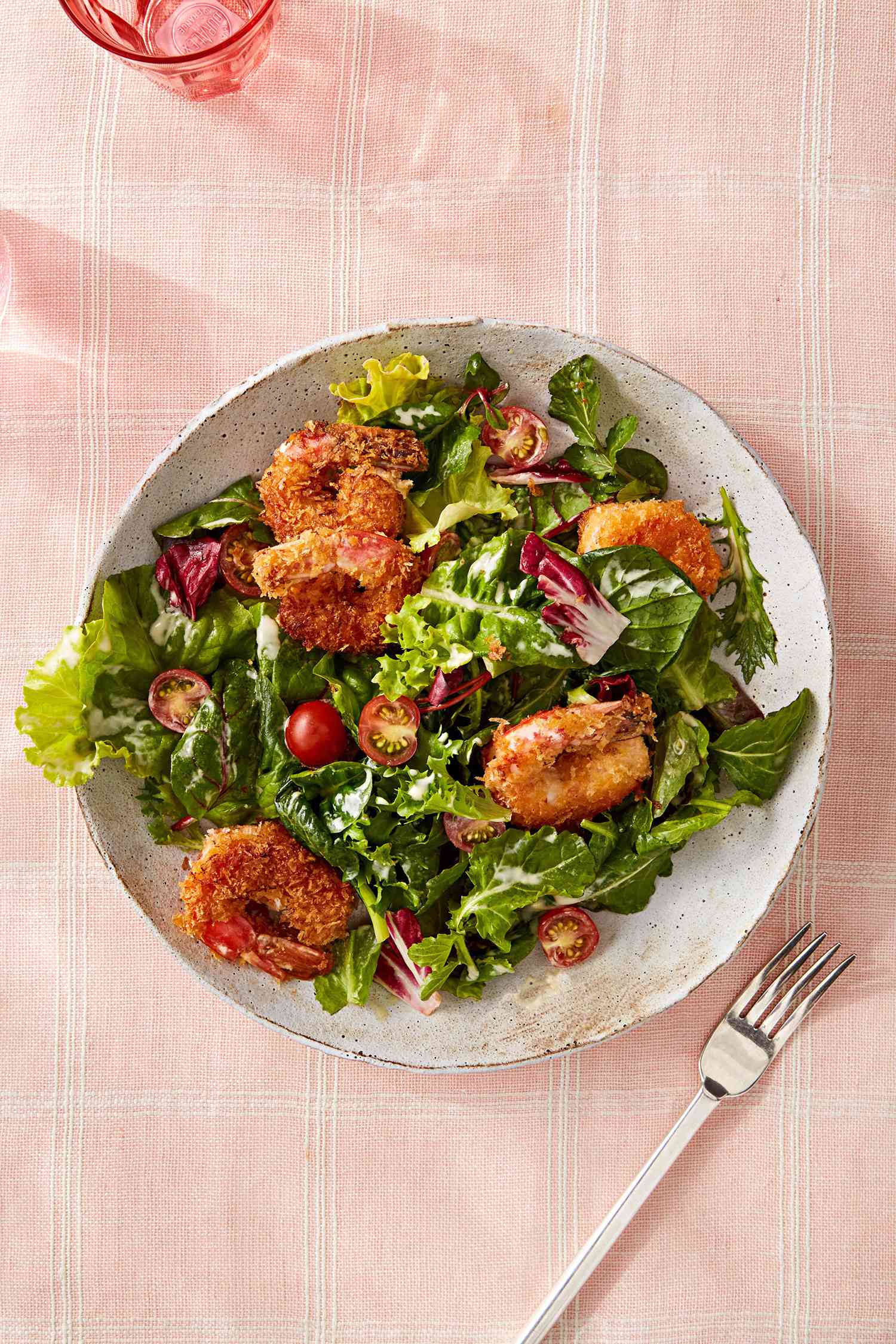 Crispy Panko Shrimp Salad