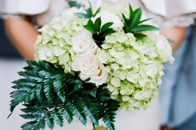 Fern Wedding Bouquet with Hydrangeas