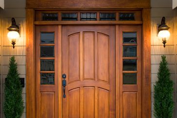 Lights on front porch