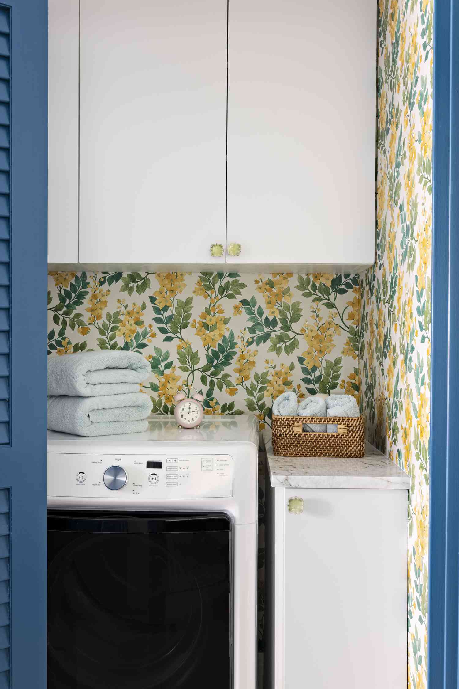 Wallpapered Bathroom