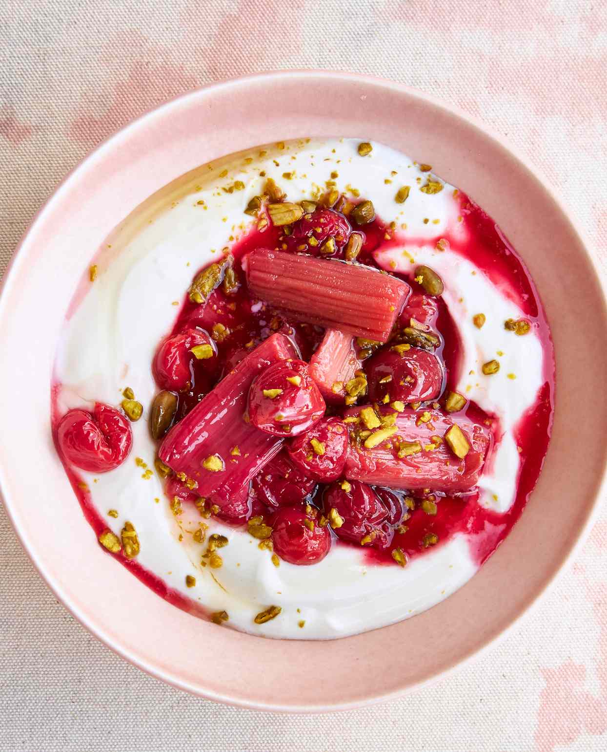 Roasted Rhubarb-and-Sour-Cherry Compote