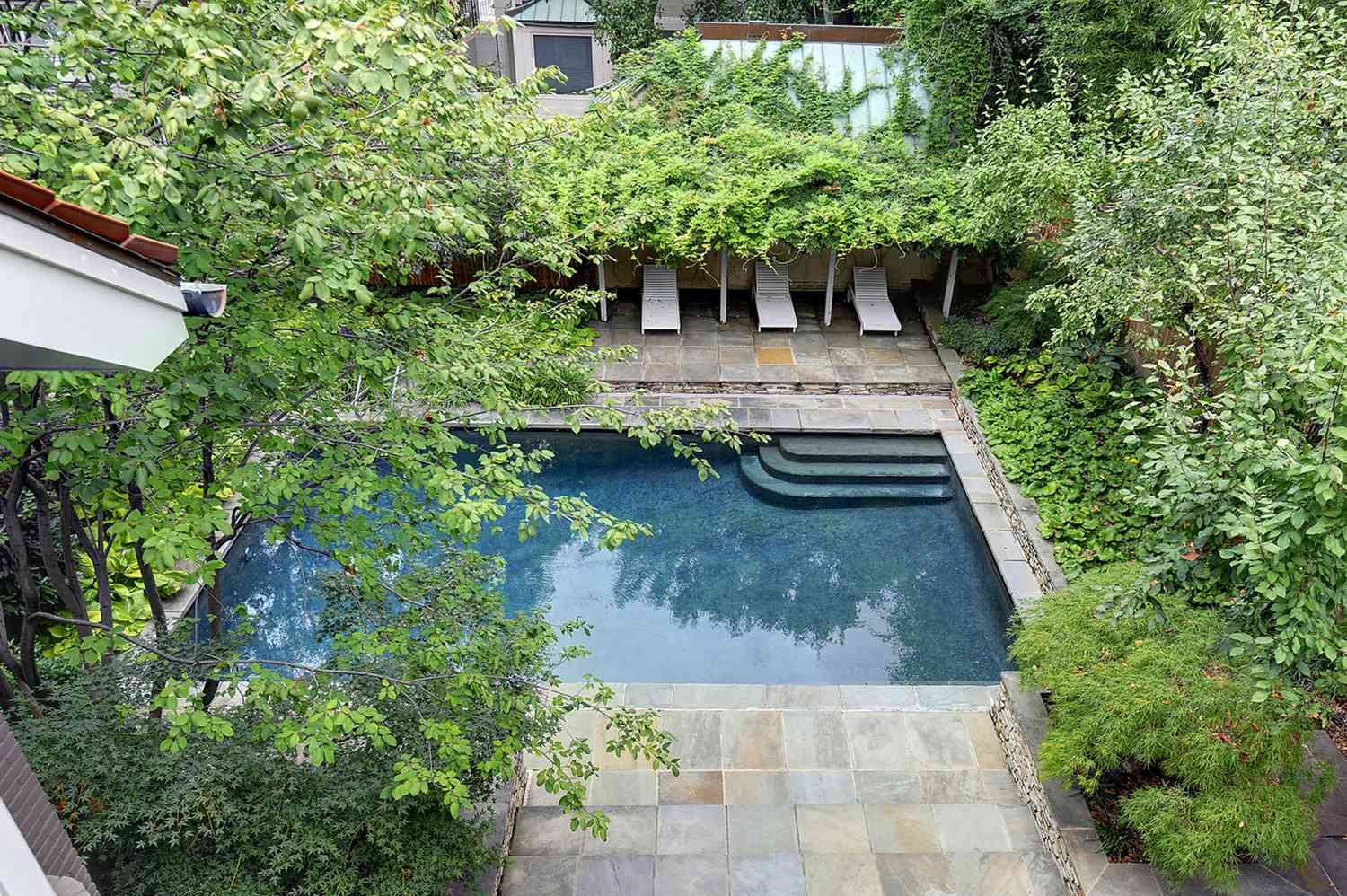 forested private pool