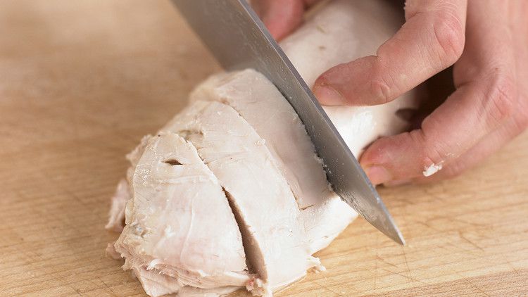 poached chicken breasts