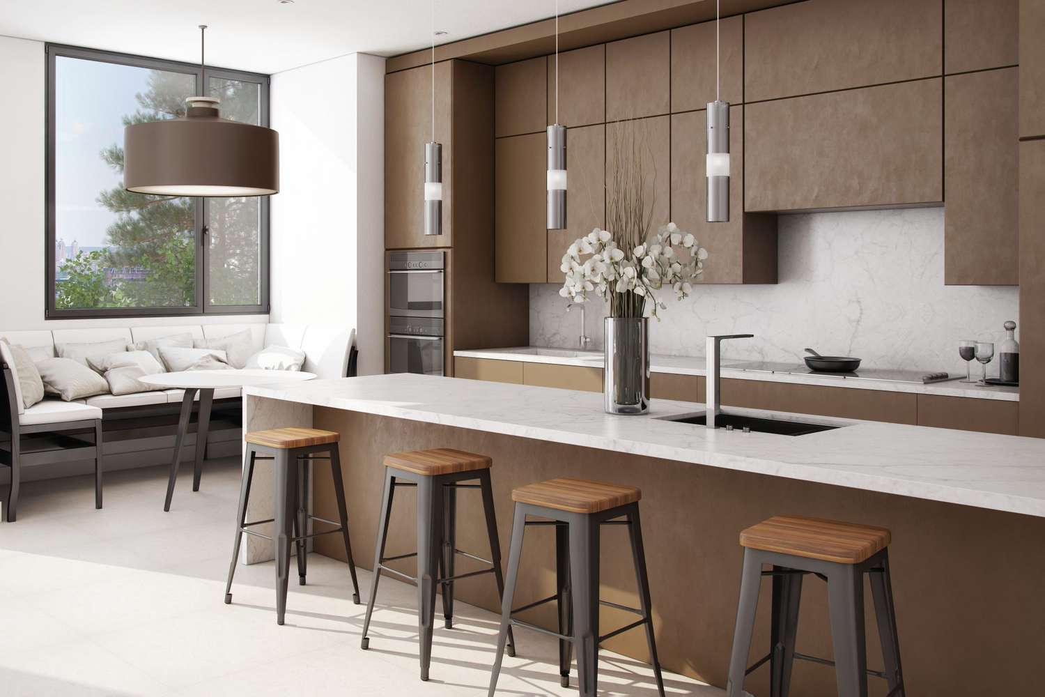 brown modern kitchen