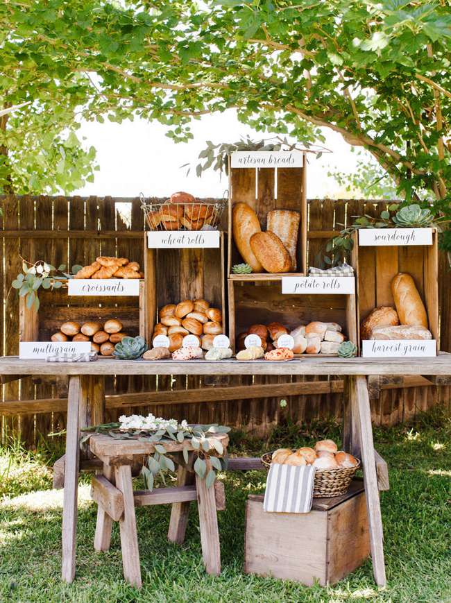 outdoor bread station