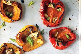 roasted peppers with garlic and herbs
