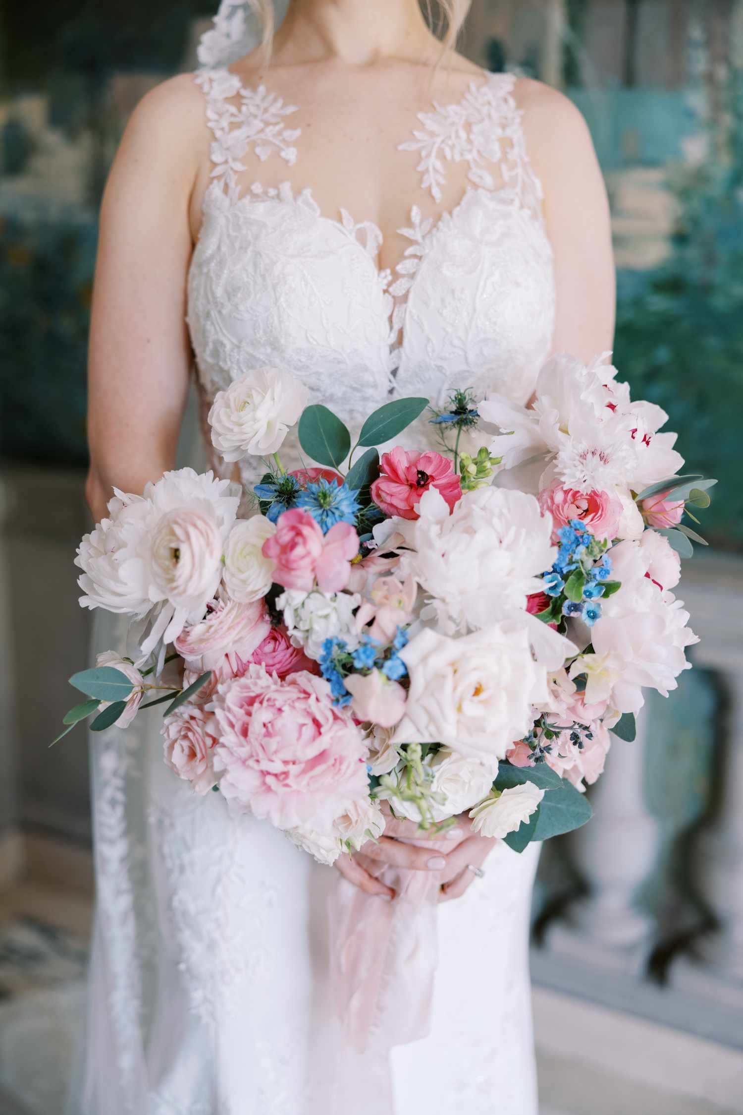bride with bouquet