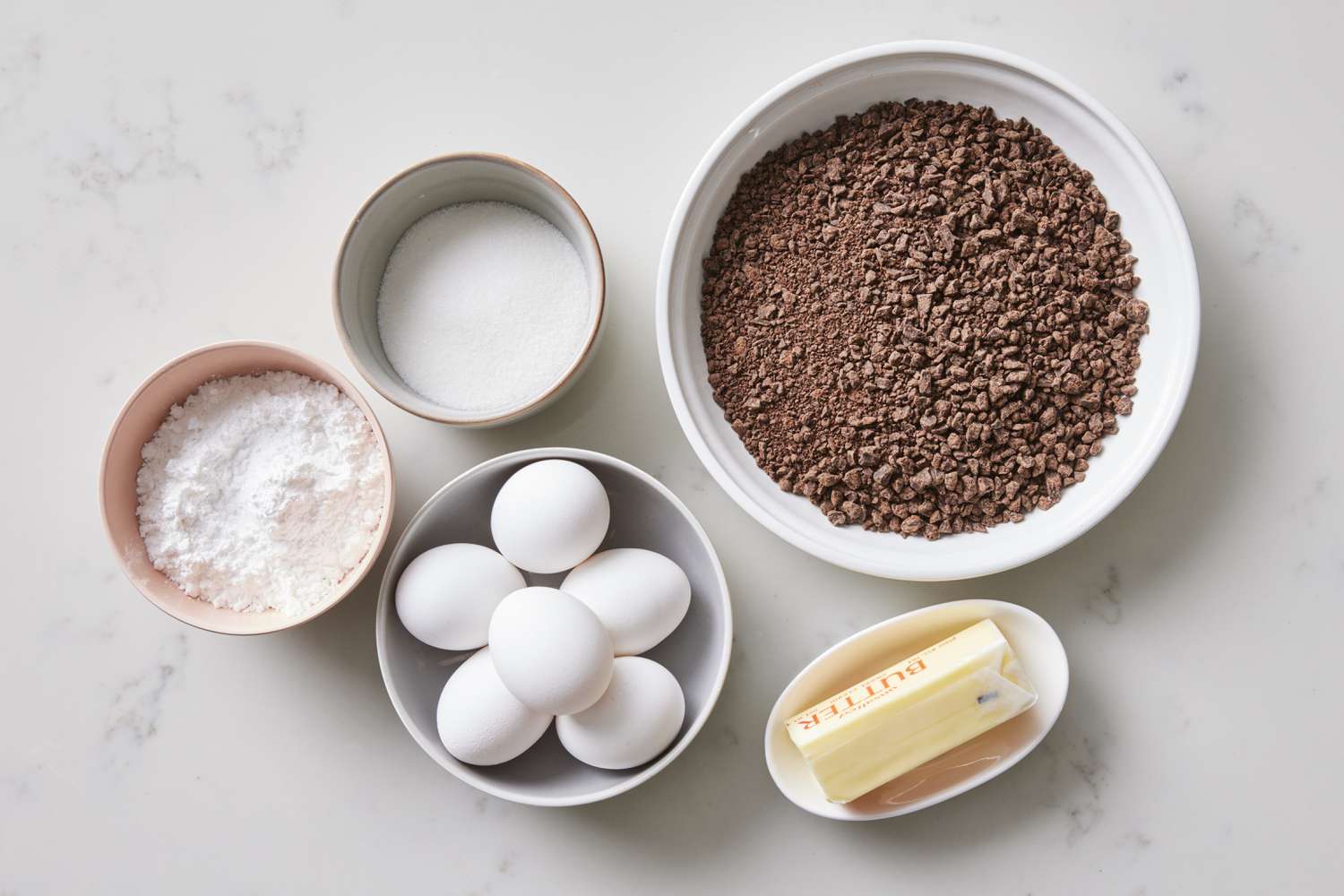 Ingredients for chocolate flourless cake