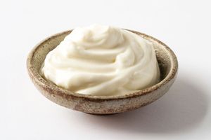 A bowl of sour cream