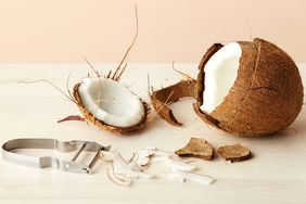 Cracked open coconunt