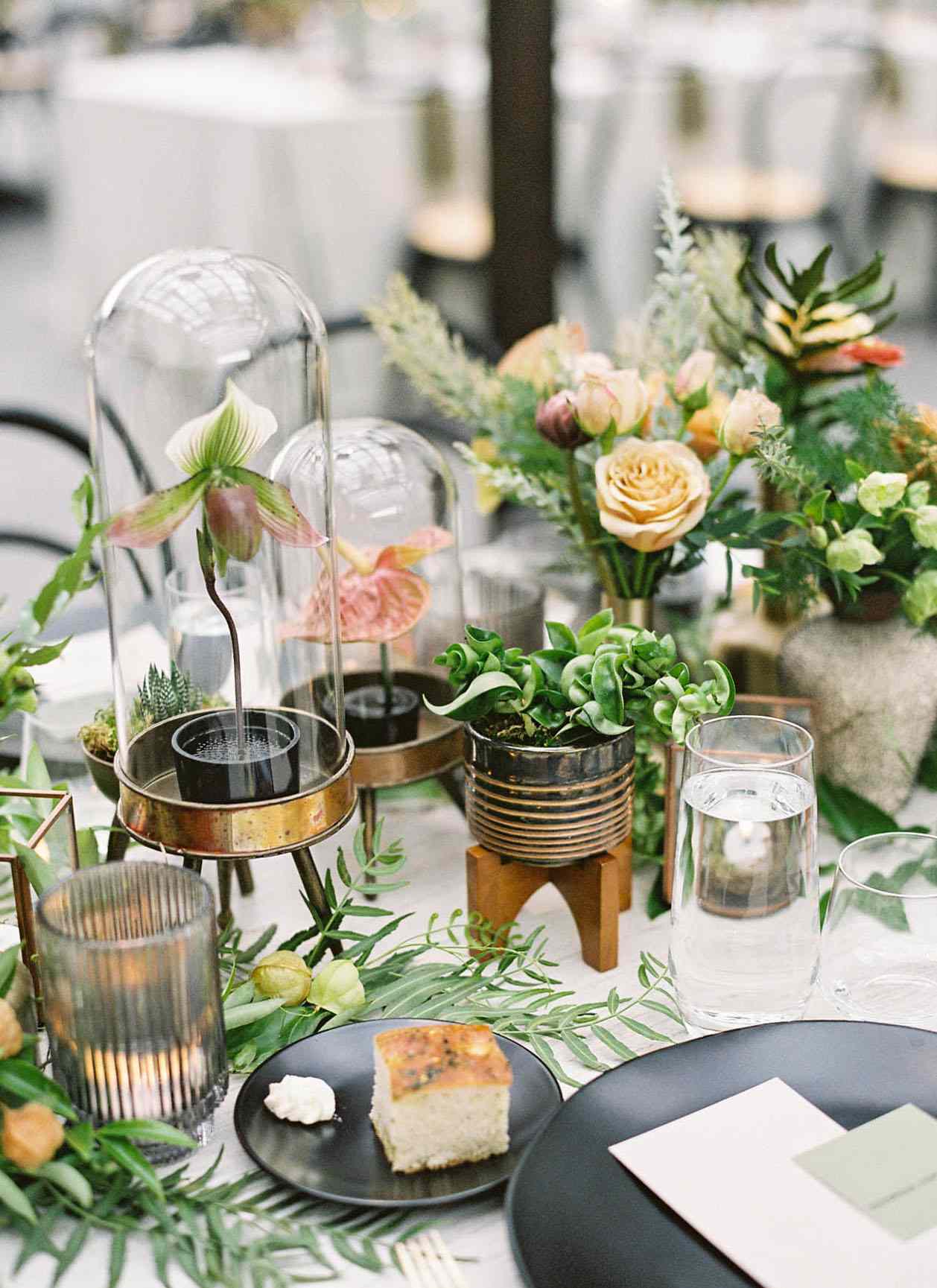 greenery and table accents