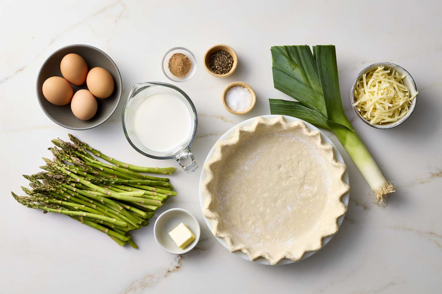 Asparagus Leek Gruyere Quiche