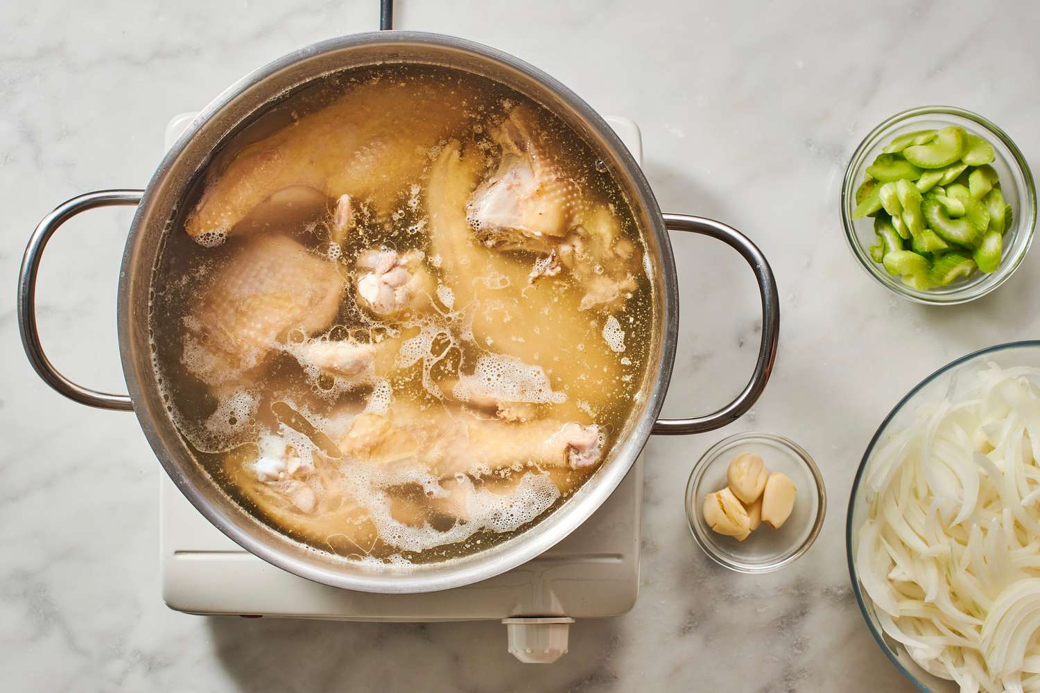 Basic Chicken Soup - cooking