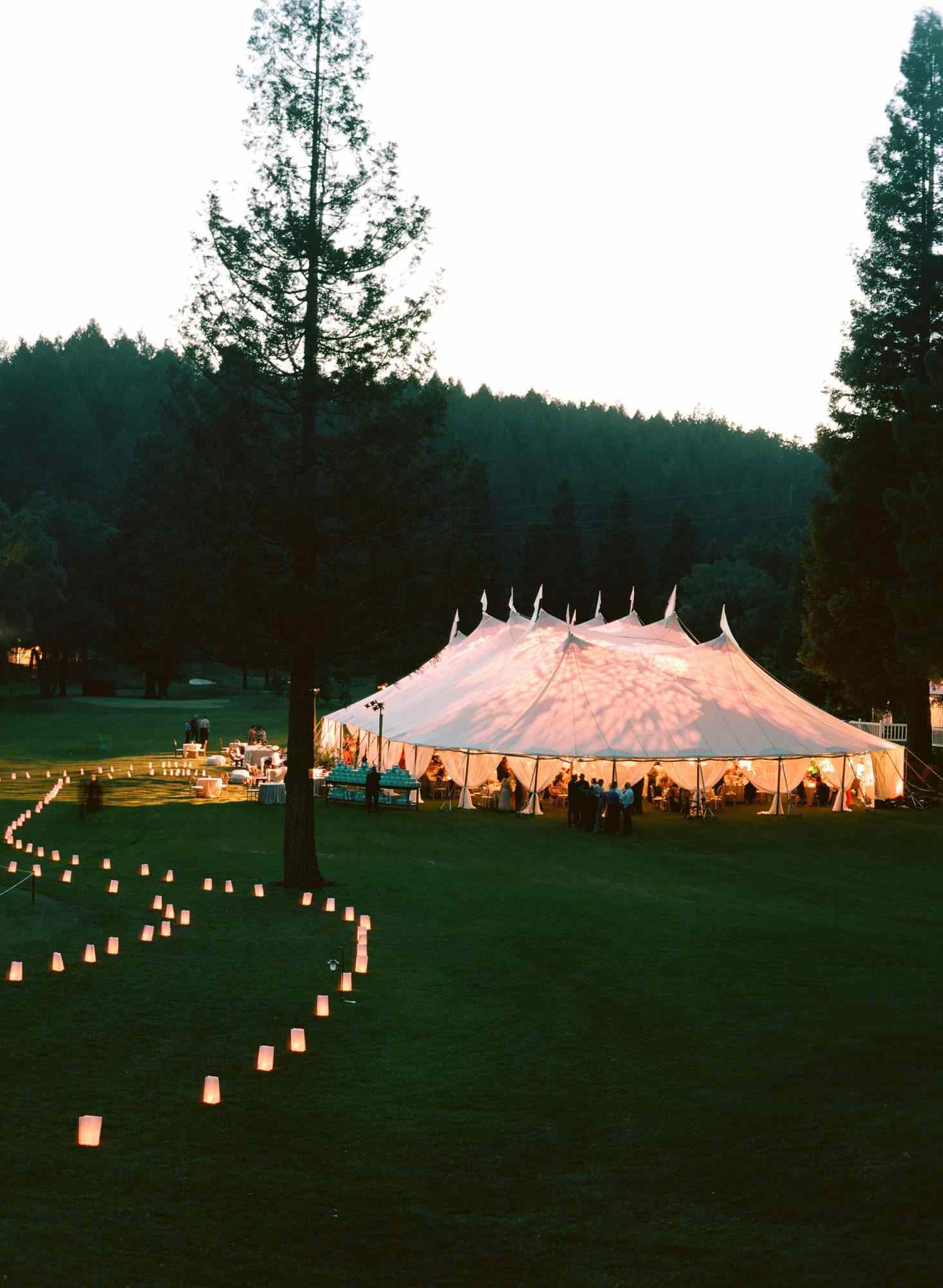 wedding reception tent