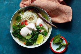 Ginger-Lemongrass Broth with Noodles, Silken Tofu, and Broccoli recipe