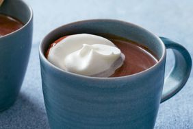 hot chocolate drink with whipped cream