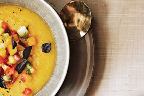 Yellow Tomato and Peach Gazpacho