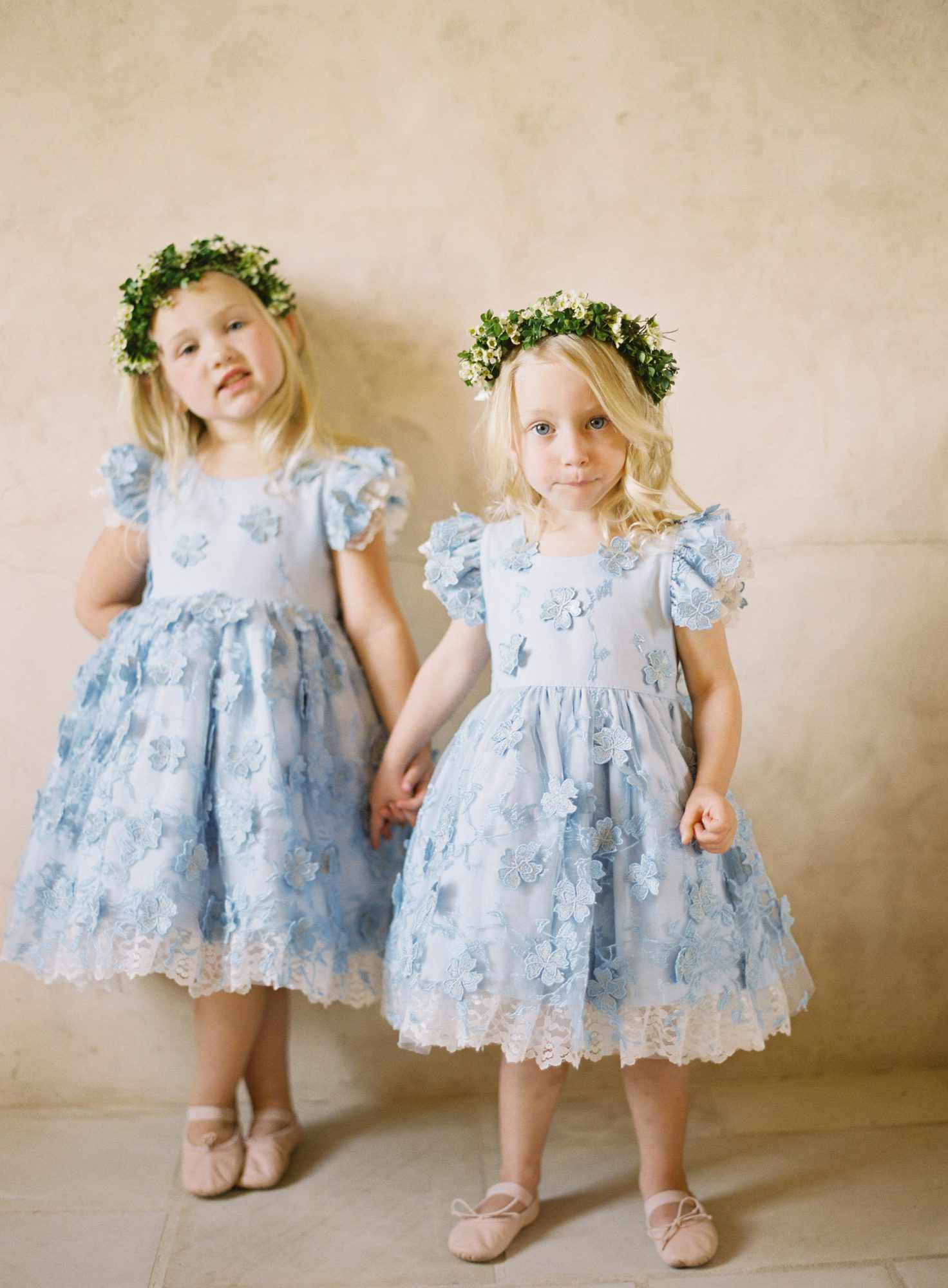 something blue flower girls blue dresses