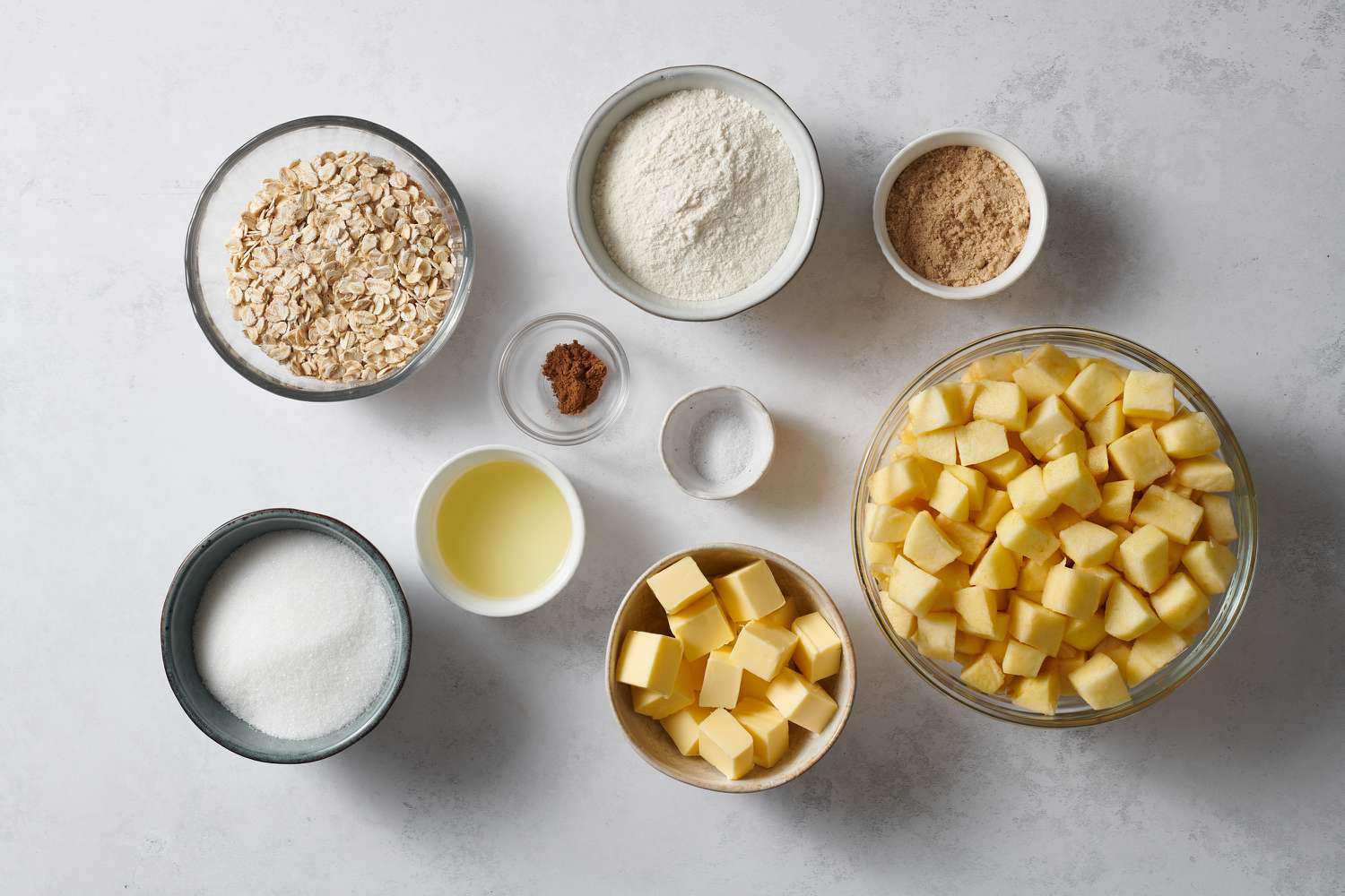 Ingredients for apple crisp