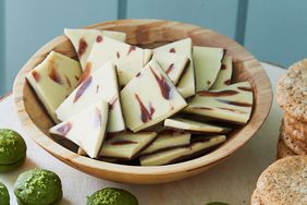 Chocolate Birch Bark in wooden bowl