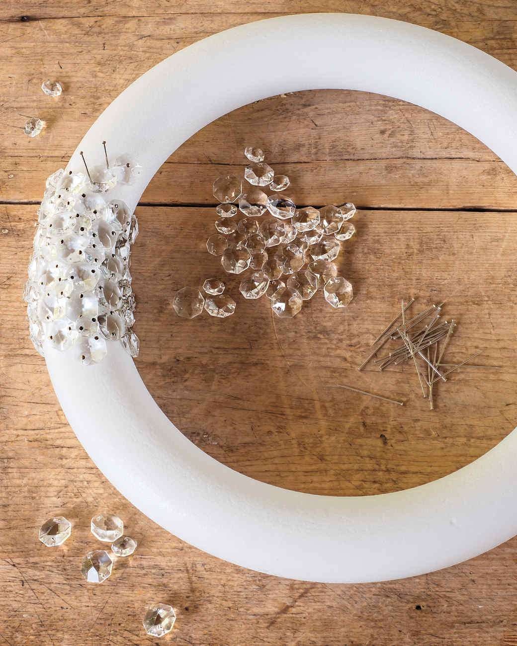 styrofoam crystal wreath