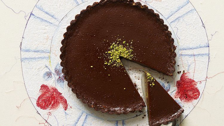 Milk Chocolate-Pistachio Tart 