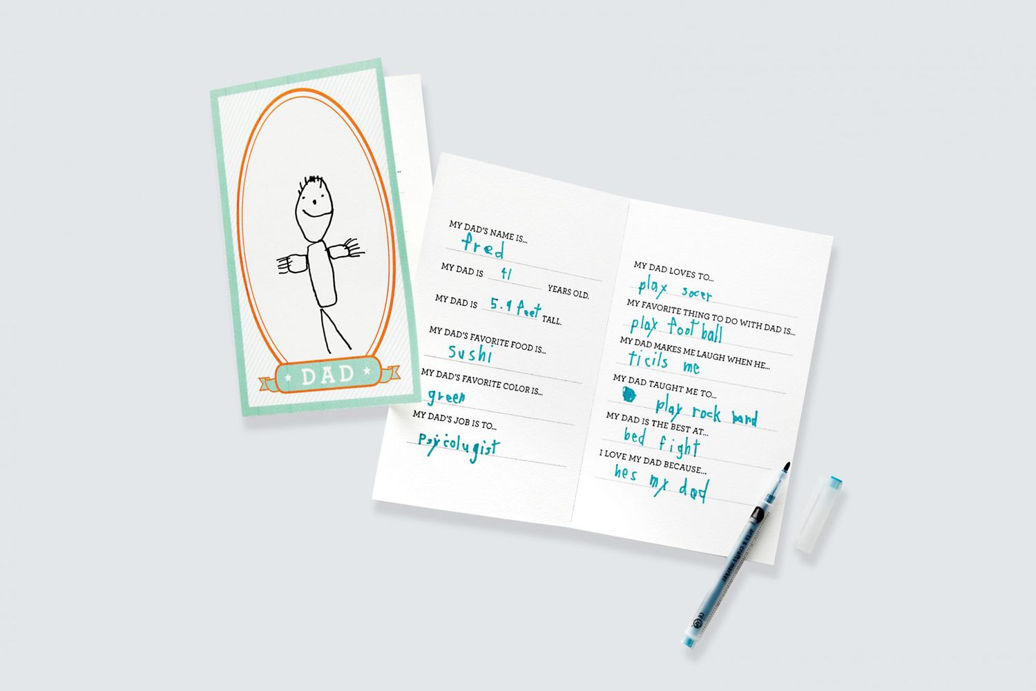 homemade fathers day card