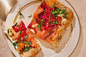 Smoked-Salmon Flatbread with Pickled Beet