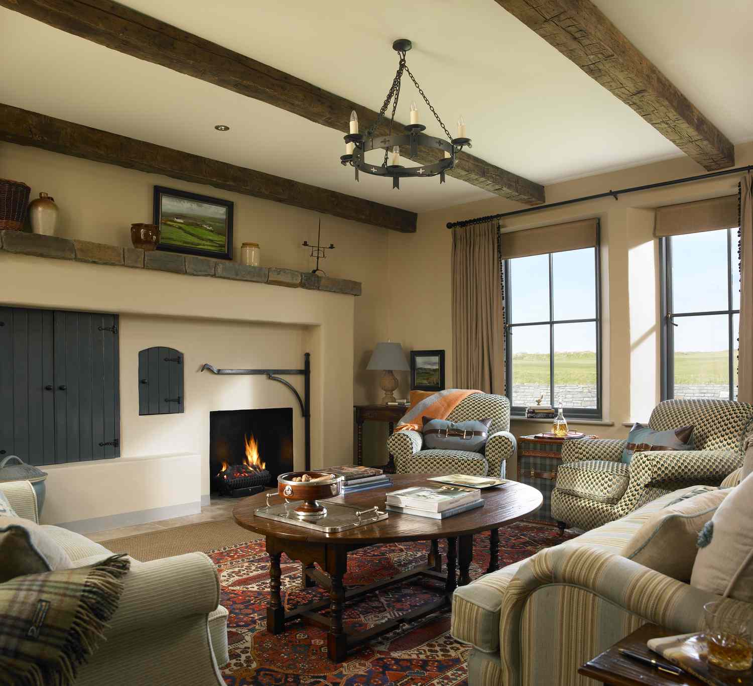 rustic country fireplace