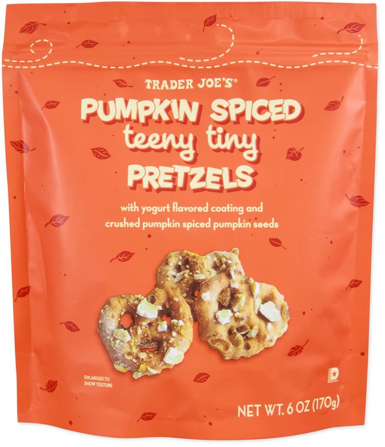 Trader Joes Pumpkin Spiced Teeny Tiny Pretzels packaging