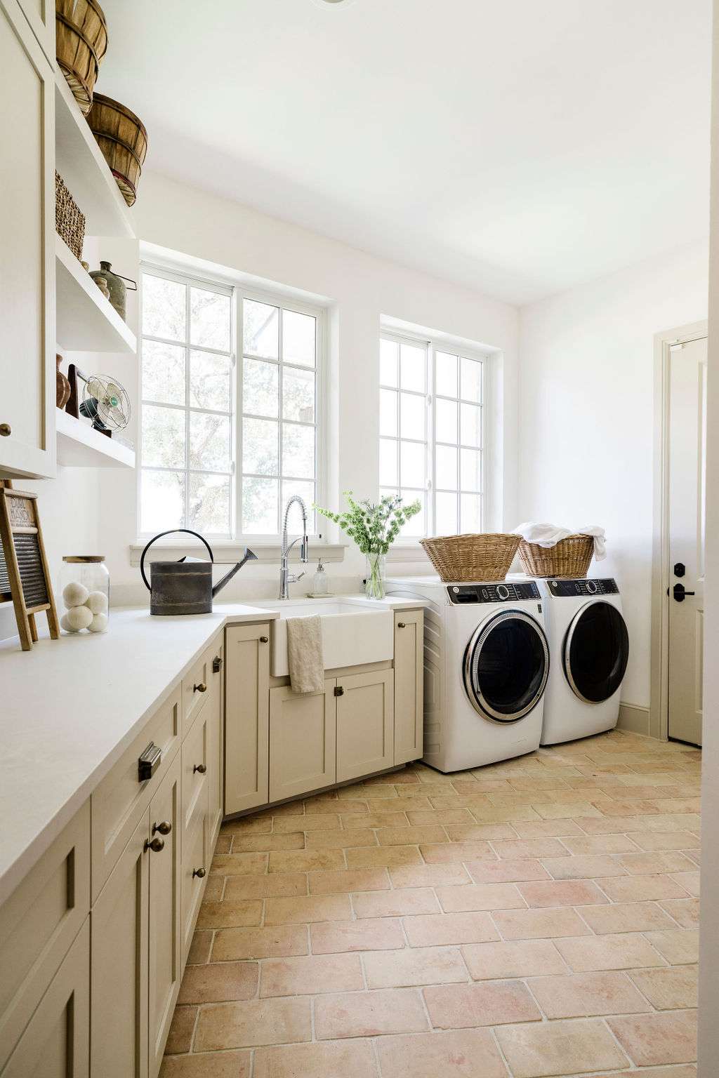 natural light laundry room