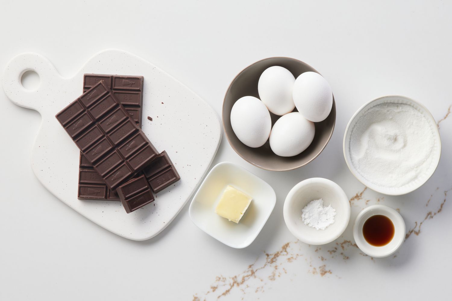 Chocolate Souffle ingredients