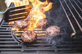 burgers on the grill