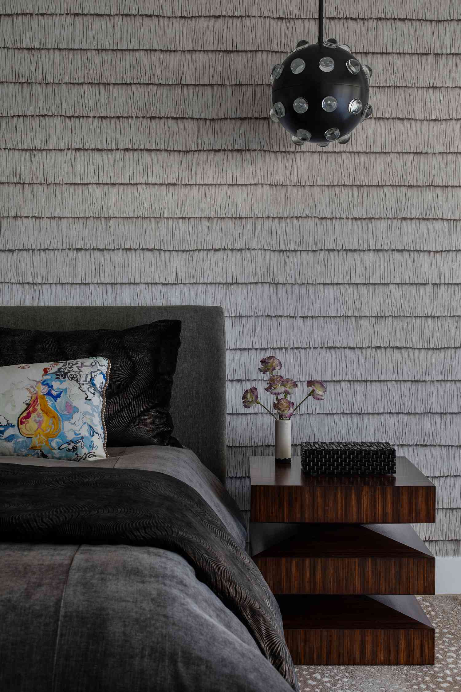 black and gray bedroom 